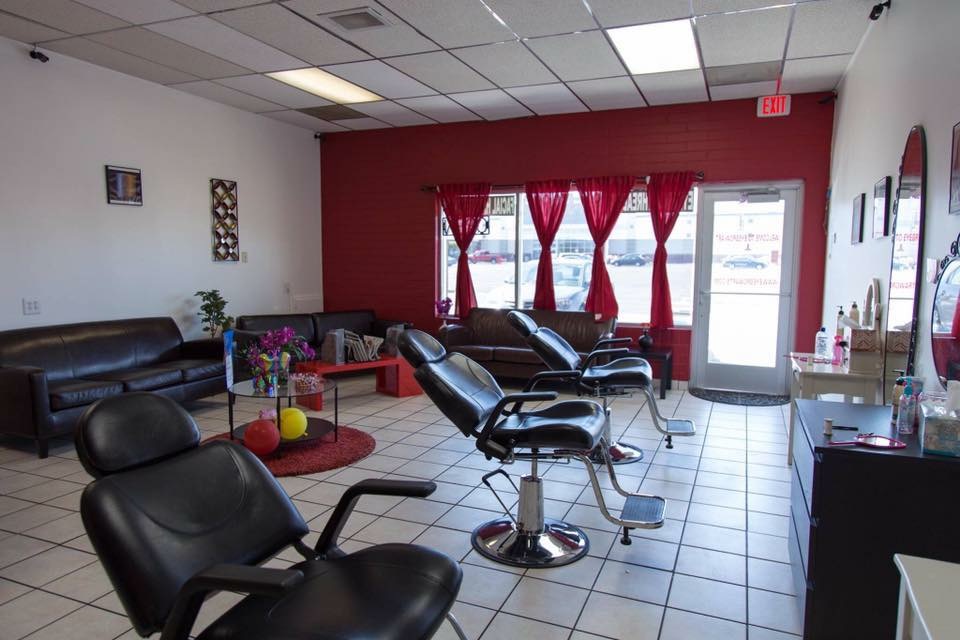 Threading chairs inside the Taylorsville studio